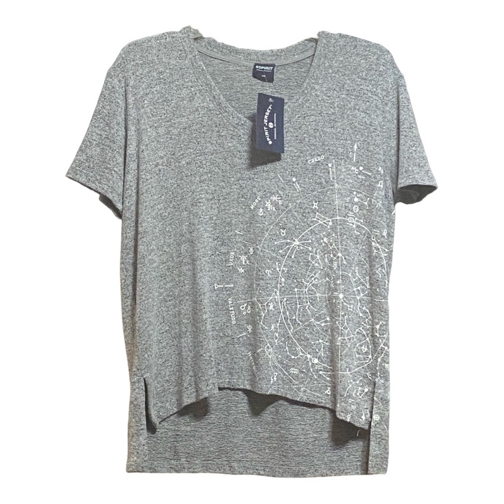 Spirit Jersey Constellation High Low Jersey Tee Oversized XS